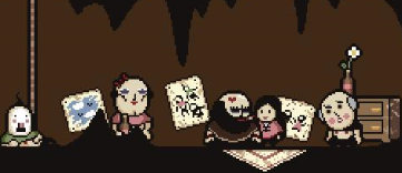 Brad, Buddy, and their family playing dressup in the safety of the underground cave