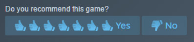 Steam review buttons